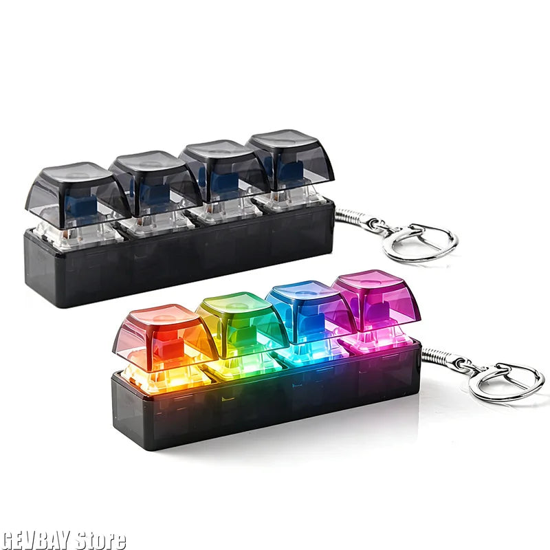 4-Button Stress Relief Keyboard  LED buttons